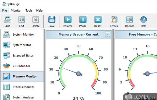 A Highly Configurable Application to Monitor and Gauge System Performance and Health - Screenshot of SysGauge