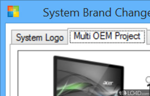 Change system logo with your custom image - Screenshot of System Brand Changer