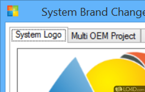 Change the system logo with a custom image and modify the OEM information in just seconds - Screenshot of System Brand Changer