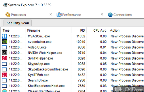 Processes - Screenshot of System Explorer