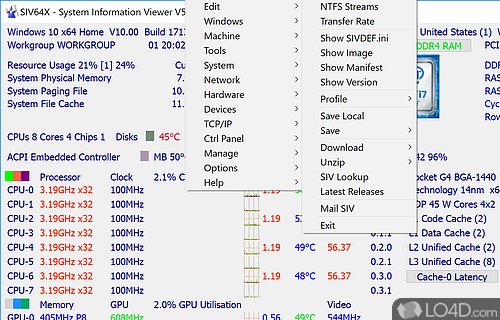 free SIV 5.73 (System Information Viewer)