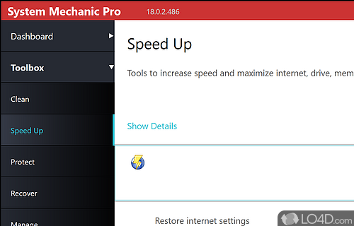 Restore speed, power, and stability to your PC - Screenshot of System Mechanic Professional