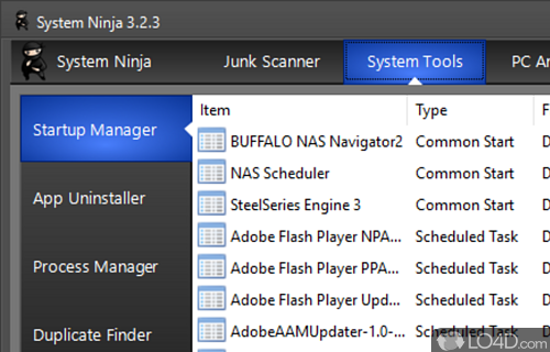 Delete junk files - Screenshot of System Ninja