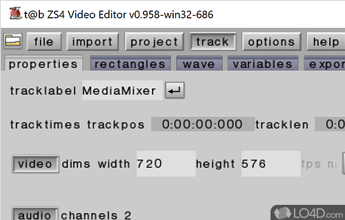 t@b ZS4 Video Editor for win32 Screenshot
