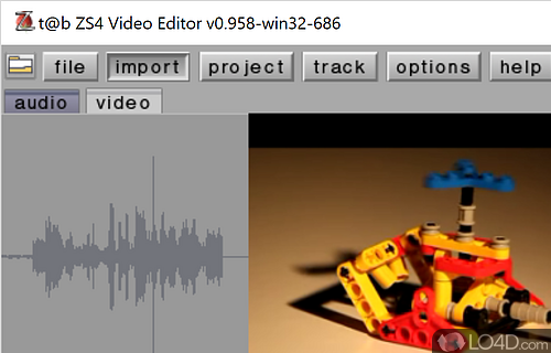 Editing program which allows you to create complex audio - Screenshot of ZS4 Video Editor