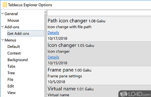 Clean feature lineup - Screenshot of Tablacus Explorer