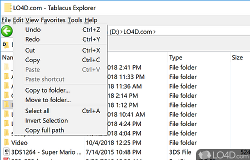 View, sorting and other handy features - Screenshot of Tablacus Explorer