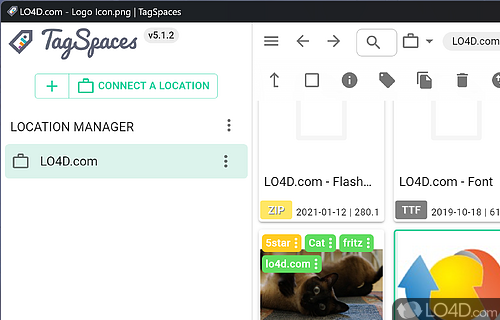 File manager software - Screenshot of TagSpaces