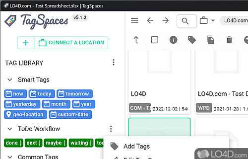 Easy File & Folder Tagging - Screenshot of TagSpaces