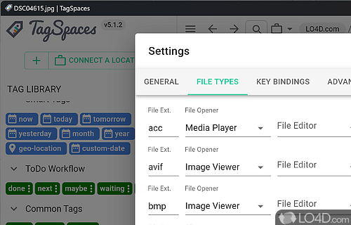 Desktop Search - Screenshot of TagSpaces