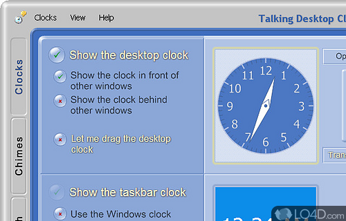Screenshot of Talking Desktop Clock - Fully customize taskbar clock, add one on desktop