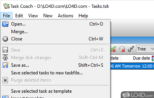 Task Coach screenshot