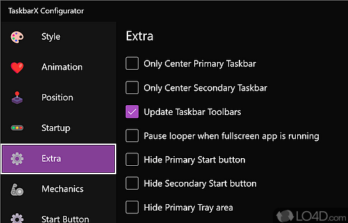 Open-source utility tool - Screenshot of TaskbarX