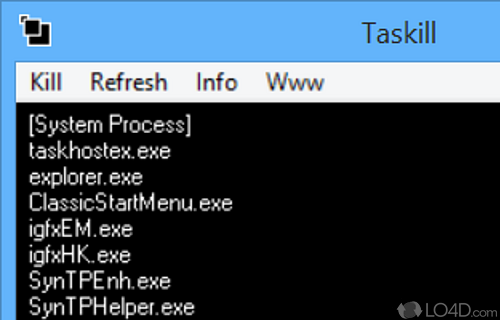 Screenshot of Taskill - Process viewer and killer
