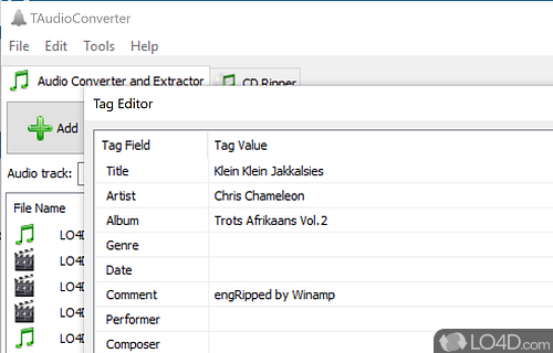Advanced and multithreaded audio converter-extractor and CD Ripper - Screenshot of TAudioConverter