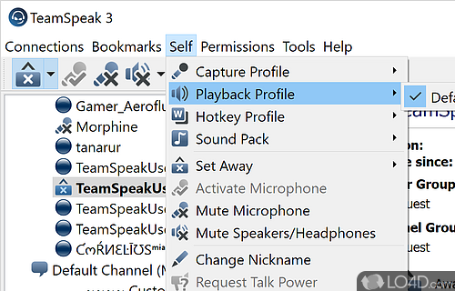 TeamSpeak Client Screenshot