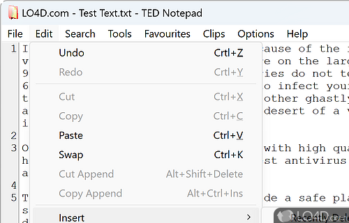 TED Notepad screenshot