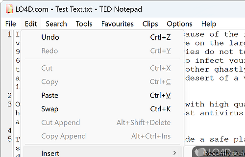 TED Notepad Screenshot