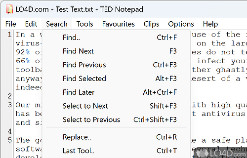 TED Notepad screenshot