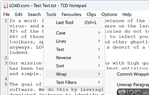 TED Notepad screenshot