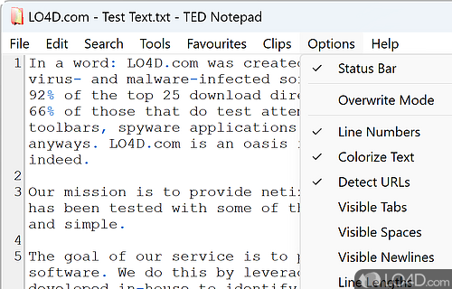 TED Notepad screenshot
