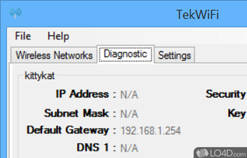 View WiFi networks and analyze your wireless connection - Screenshot of TekWiFi