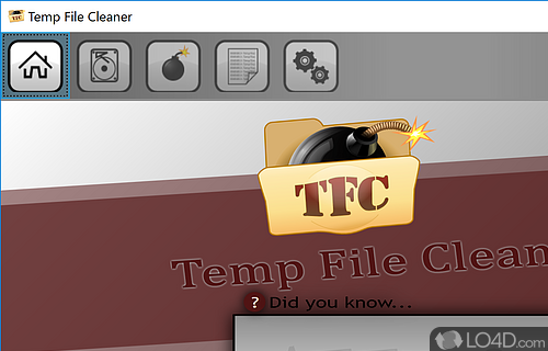 View and save post-process info - Screenshot of Temp File Cleaner