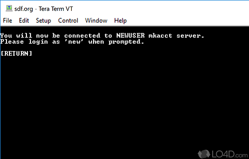 Screenshot of Tera Term - Provides support for a wide range of connection types