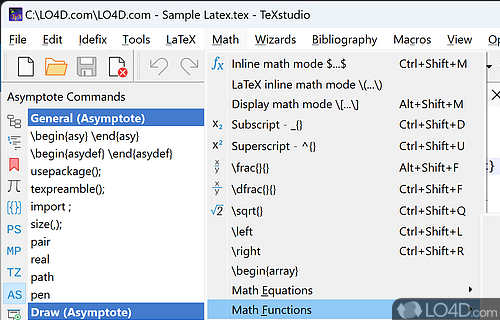 Multi-Cursors - Screenshot of TeXstudio