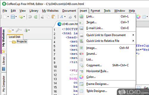 The Free HTML Editor screenshot