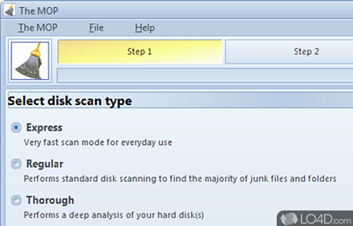 Screenshot of The Mop - Powerful software app that can help you remove unneeded junk files from PC