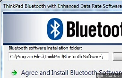 Screenshot of ThinkPad Bluetooth Software - User interface