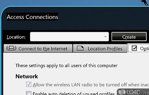 ThinkVantage Access Connections Screenshot