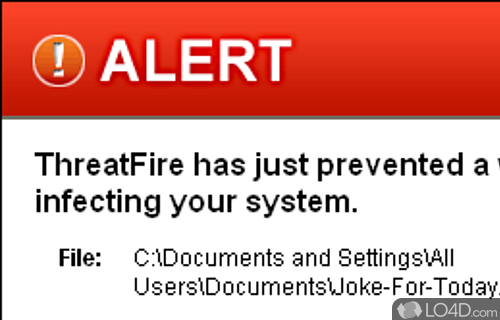 Screenshot of ThreatFire - Monitor your PC for suspicious activity