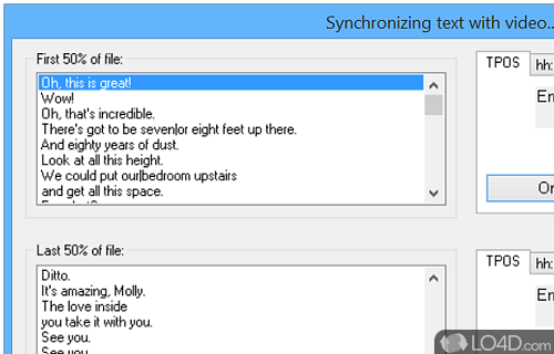 Synchronize subtitles with video - Screenshot of Time Adjuster