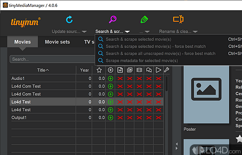 Movie set options - Screenshot of tinyMediaManager