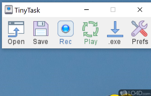 Record screen activity then watch all the operations you carried out - Screenshot of TinyTask