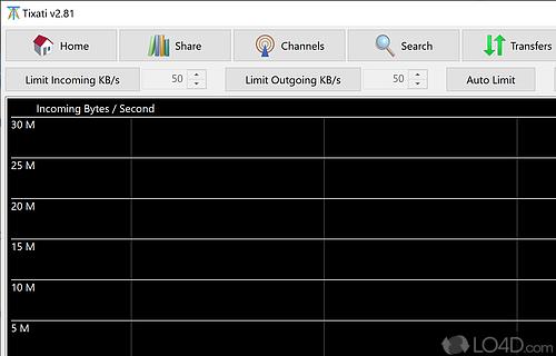 Streamlined, effective BitTorrent client - Screenshot of Tixati