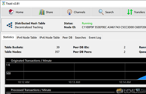 Free BitTorrent client for PC - Screenshot of Tixati