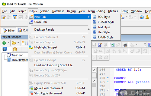 TOAD for Oracle Freeware Screenshot