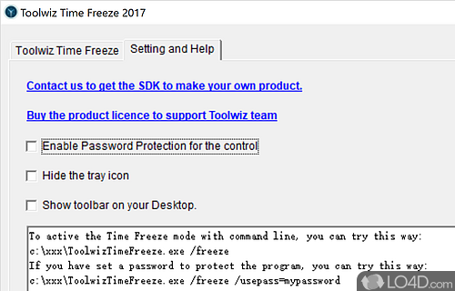 Customizable setup pack - Screenshot of ToolWiz Time Freeze