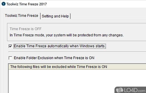 Ensure PC security by restoring Windows settings to default - Screenshot of ToolWiz Time Freeze