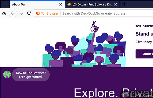 Making sure you surf the web hidden - Screenshot of Tor Browser