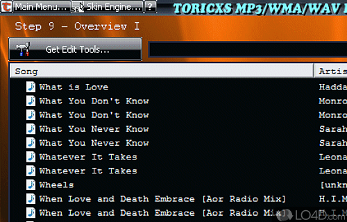 Screenshot of Toricxs - Up the appearance of music files, and organize them more efficiently