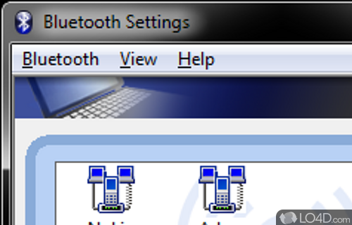 Screenshot of Toshiba Bluetooth Monitor - User interface