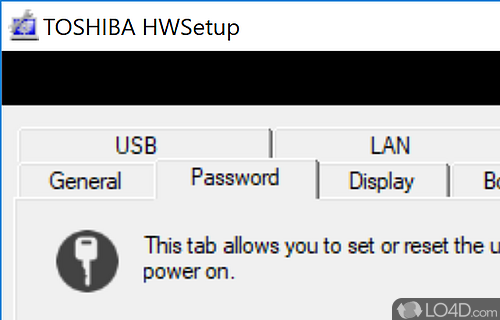 Toshiba HW Setup Utility Screenshot