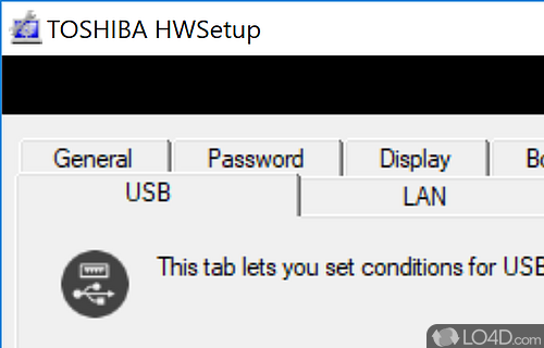 Toshiba HW Setup Utility screenshot