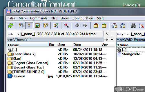 Screenshot of Total Commander - Replace default method of file browsing and management