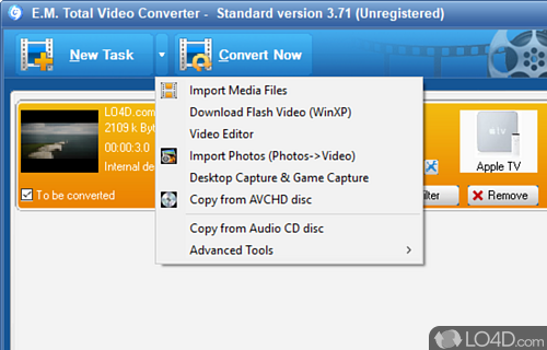 Can convert video files - Screenshot of Total Video Converter
