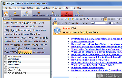 TreeDBNotes Pro Screenshot